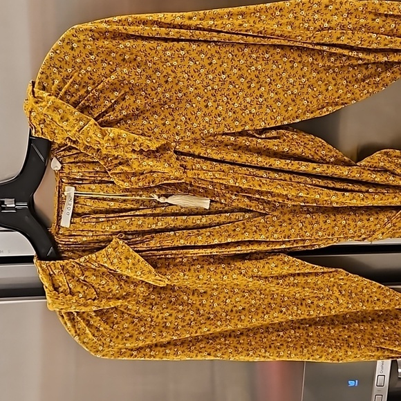 💕DOEN💕 Rory Dress ~ Peter Pan Collar Sunsoaked Foothills Floral Print XXS NWOT - Picture 13 of 16